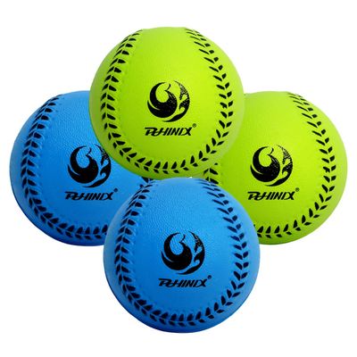 PHINIX Foam Baseball for Kids Practice- 4 Pack (Blue & Green)