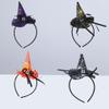 Uonlytech 4 Pcs Halloween Hat Mini Pointy Witch Headwear Hair Hoop Hairband Accessories Cosplay Party Props Decoration view 3