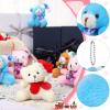 12 Pieces Christmas Mini Bear Bulk 3.15 Inch Soft Plush Stuffed Animal Toy Xmas Tree Cute Ornaments Plush Bear Keychain Gift for Birthday Present Box Wedding Party Favors Award Decor(Christmas Style) view 3