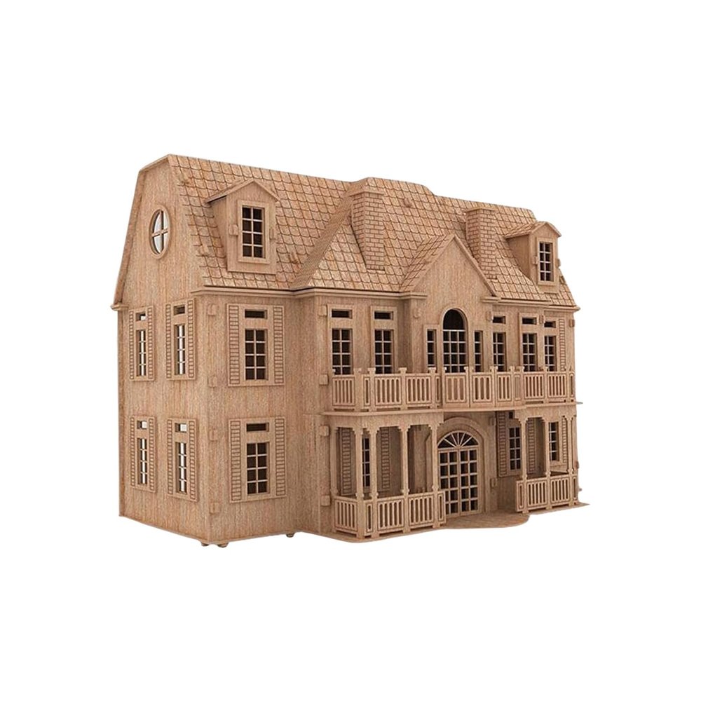 Birds Wood Shack Manorhouse Mansion 3D Puzzle Doll House with Robust Quality & Sturdy Construction Easy to Assemble Educational Doll House Puzzle