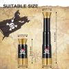 2 Pieces Plastic Pirate Telescope Toy Portable Adjustable Mini Retro Telescope Mini Plastic Pirate Captain Monocular Telescopes Toy for Party Favor Supplies, Bronze and Black view 2
