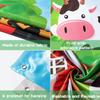Haooryx Farm Animals Photobooth Props - Farm Animals Large Satin Fabric Photo Booth Props Backdrop Face in Hole Background Banner Sign Decor Happy Birthday Party Decorations Supplies No Diy Door Cover view 3