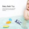 Frogs Baby Bath Toys, Cute Floating WindUp Bathtub Toys Clockwork Swimming Shower Game for Children(Blue) view 4