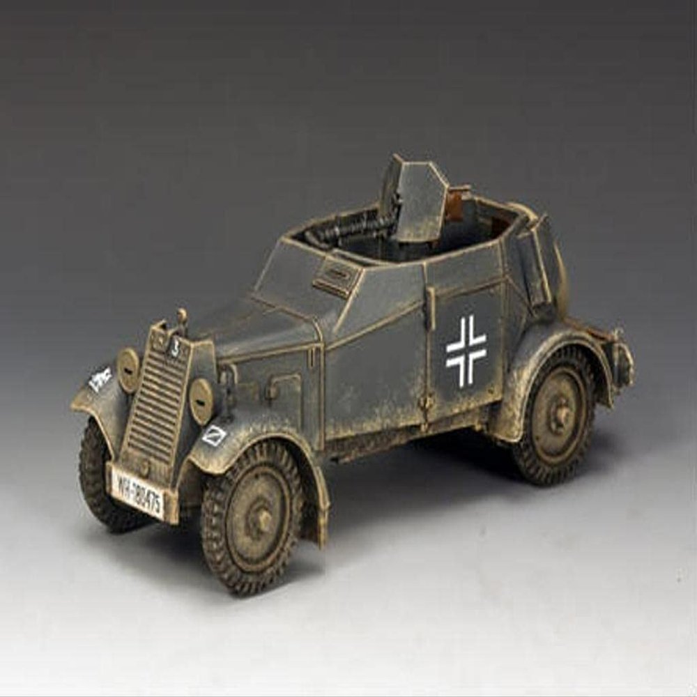 King & Country Toy Soldiers WW2 German Army WS246 Adler KFZ. 13 Armored Car 1:30 Scale Mixed Media