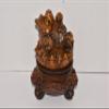8.5" Beautiful Oriental 3 Legged Lucky Toad Money Frog with Coins and Ingots on a Rotating Ornate Elephant Base view 2