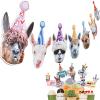 25 Pcs Llama Birthday Banner Garland Funny Decorations Include 1 Pcs Garland and 24 Alpaca Face Cake Cupcake Topper Llama Birthday Decorations Portrait Bunting Cactus Hilarious Bday Party Supplies view 1