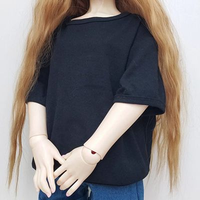 XiDonDon 30CM/45CM/60CM Doll Clothes 1/3 1/4 1/6 Doll Accessories BJD SD DIY Fashion Doll Short Sleeve Male T-Shirt Toy (1/4,Black)