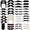 Jutoe 48pcs Fake Mustaches, Self Adhesive Novelty Mustache Set Fiesta Party Supplies for St. Patrick's Day Masquerade Party Costume and Halloween Festival Party (16Style) view 1