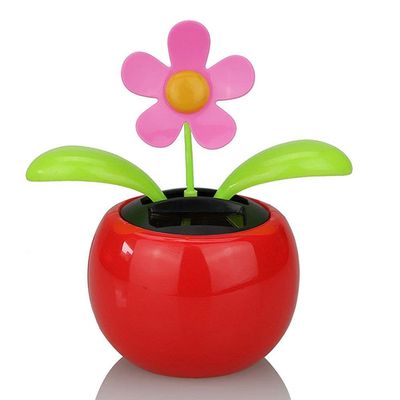 GUITU Car Decoration Solar Power Toy Swinging Toy Desk Decor Car Solar Powered Ornaments Dashboard Ornaments Car Decorating Plants(Red)