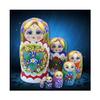 Russian Nesting Dolls 7-Layer Nesting Dolls Strawberry Girl Pattern Matryoshka Hand-Painted Wooden Crafts Home Decoration (Color : A) view 1