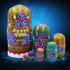 Russian Nesting Dolls 7-Layer Nesting Dolls Strawberry Girl Pattern Matryoshka Hand-Painted Wooden Crafts Home Decoration (Color : A) view 3