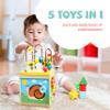 TOY Life Wooden Baby Activity Cube for Toddlers 1-3 Learning Toys for 1 Year Old with Busy Cube Bead Maze for Toddlers 1-3 Educational Toys for 1+ Year Old 9 10 Month Baby Toy Gifts view 4