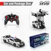 BLUEJAY Transform Rc Cars for Boys 4-7 8-12, 2.4Ghz 1:18 Scale Remote Control Car Transforming Robot, One-Button Deformation 360 Rotation and Drift Car Toy Gifts for Boys 3-5 (White) view 4