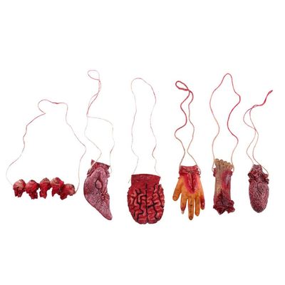 EXCEART 6pcs Halloween Decorations Scary Realistic Severed Hand Body Parts for Haunted Houses Parties Outdoor Decor Vivid Horror Props for Spooky Scenes