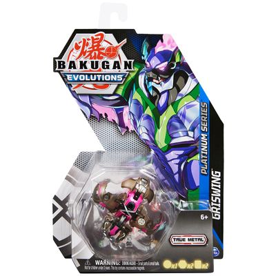 Bakugan Evolutions, Griswing, Platinum Series True Metal Bakugan, 2 BakuCores and Character Card, Kids Toys for Boys, Ages 6 and Up