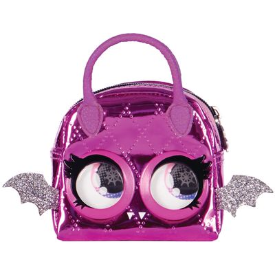 Purse Pets Micros, Baddie Bat Mini Kids Purse with Eye Roll, Shoulder Bag Crossbody Purse Accessories, Girls Coin Purse & Tween Gifts