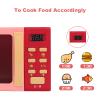 Cuterabit Toy Microwave Oven Playset with Light and Sound, Toy Kitchen Appliances for Kids, Play Kitchen Accessories and Toy Food for Toddlers 3 Year Old Up Girls Boys, Red view 3