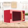 Cuterabit Toy Microwave Oven Playset with Light and Sound, Toy Kitchen Appliances for Kids, Play Kitchen Accessories and Toy Food for Toddlers 3 Year Old Up Girls Boys, Red view 4