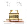 BRTAGG The Ark of The Covenant Replica Gold Plated Statue with Contents, Aarons Rod/Manna/Ten Mandments Stone (Large) view 3
