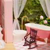 ibasenice 2pcs Dollhouse Wooden Chair Mini Wood Rocking Chairs Miniature Chairs Model for 1: 12 Dollhouse Furniture Decoration Accessories view 2