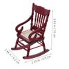 ibasenice 2pcs Dollhouse Wooden Chair Mini Wood Rocking Chairs Miniature Chairs Model for 1: 12 Dollhouse Furniture Decoration Accessories view 3