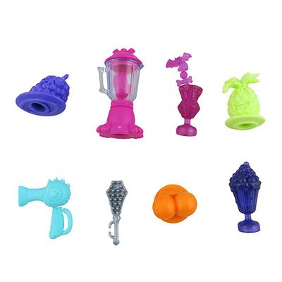Replacement Parts for Monster High Deluxe Bus Playset - FCV63 ~ Replacement Accessories Bag ~ Fruit Drinks, Blow Dryer, Blender