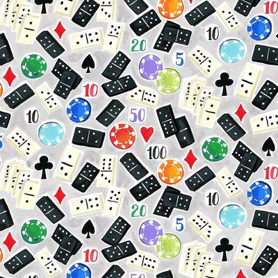 Dear Stella Game Night DJL 1974 Multi Dominoes BTY