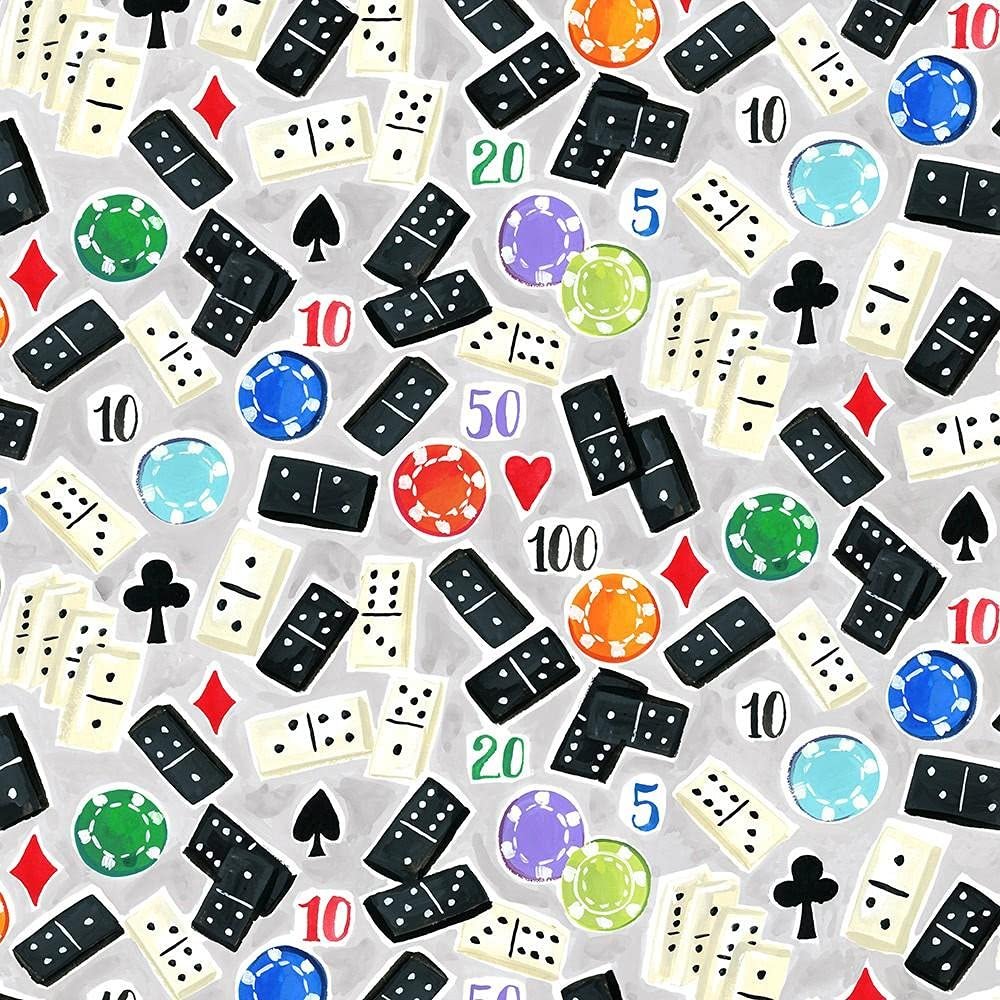 Dear Stella Game Night DJL 1974 Multi Dominoes BTY