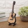 Hztyyier Wooden Musical Instrument Wooden Model Ornaments CraftMiniature Wooden Guitar for Decoration for Dollhouse Model Home(16cm) Ornaments view 2