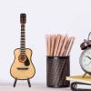 Hztyyier Wooden Musical Instrument Wooden Model Ornaments CraftMiniature Wooden Guitar for Decoration for Dollhouse Model Home(16cm) Ornaments view 4