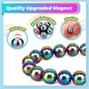 Dilabnba 28PCS Rainbow Hematite Magnetic Ball Fidget Toy for Adults, Men Women Magnetic Hand Roller Office Desk Toys for Gifts, Science Kit Rare Earth Magnets with Fiber Case, Age 15+ view 3