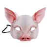 Animal Pig Head Mask Scary Cosplay Prop Animal Mask Masquerade Halloween Half Face Pig Mask Festival Cosplay Props (White) view 1