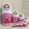 LWSX Russian Nesting Dolls 10 Piece Cute Matryoshka Souvenir Russian Nesting Dolls Handmade Wooden Creative Children's Day Toy (Color : A) view 2