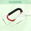 Yinpecly 3Pcs Stroller Hooks by Baby,5.51 inch Length Large Stroller Hooks for Mommy,Convenient Organizer Hook Bag Clips Pram Pushchair Grocery or Diaper Bags Holder, Red view 2