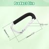 Yinpecly 3Pcs Stroller Hooks by Baby,5.51 inch Length Large Stroller Hooks for Mommy,Convenient Organizer Hook Bag Clips Pram Pushchair Grocery or Diaper Bags Holder, Silver view 2