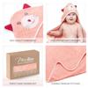 MINIBOO Hooded Baby Towels for Newborn & Toddler - Super Soft Baby Bath Towels with Hood, Highly Absorbent Viscose Made from Bamboo Hooded Towel for Girls, Newborn Essentials. view 2
