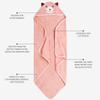 MINIBOO Hooded Baby Towels for Newborn & Toddler - Super Soft Baby Bath Towels with Hood, Highly Absorbent Viscose Made from Bamboo Hooded Towel for Girls, Newborn Essentials. view 4