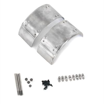 DAPENGNIAO 1/14 Rc Simulation Toys Truck Sand Board Container Semi-Trailer Dumper Tipping Truck Tractor Stainless Steel Fender LESU Accessories (Color : Silver)