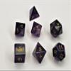 7 Piece Polyhedral Amethyst Gemstone RPG Dice Set for DND Dungeons and Dragons Pathfinder MTG, Purple view 2