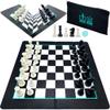 Madeful Travel Chess Set - 10x10 Inch Mini Chess Set with Staunton Pieces and Canvas Travel Bag - Strategy Board Game - Magnetic Chess Set for Adults - Travel Games view 3