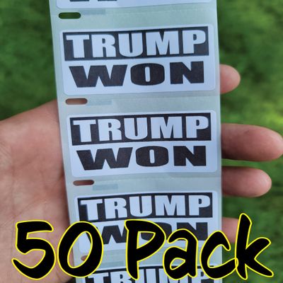50PCS Trump Won Stickers Decals Labels Bulk Donald 2020 2024 Election