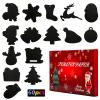 Christmas Scratch Art Paper,60 Pcs Crafts Kits Magic Rainbow Scratch Cards for Xmas Tree Ornaments and Kids Birthday Decoration,with 15 Pcs Drawing Sticks & 60 Pcs Cords view 2