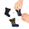 Christmas Scratch Art Paper,60 Pcs Crafts Kits Magic Rainbow Scratch Cards for Xmas Tree Ornaments and Kids Birthday Decoration,with 15 Pcs Drawing Sticks & 60 Pcs Cords view 4