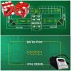 Cyber-Deals Craps & Texas Hold'em Poker Essentials Set: 2-Sided 6ft x 3ft Felt Layout, Las Vegas Casino Table-Played Dice & Cards, Plus Storage Pouch (Red Rock (Red Polished)) view 1