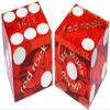 Cyber-Deals Craps & Texas Hold'em Poker Essentials Set: 2-Sided 6ft x 3ft Felt Layout, Las Vegas Casino Table-Played Dice & Cards, Plus Storage Pouch (Red Rock (Red Polished)) view 3