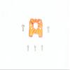 GPM for X Rider 1/8 Flamingo Aluminum Motor Mount with Heat Sink FINS -9PC Set (Orange) view 1