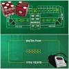 Cyber-Deals Craps & Texas Hold'em Poker Essentials Set: 2-Sided 6ft x 3ft Felt Layout, Las Vegas Casino Table-Played Dice & Cards, Plus Storage Pouch (Bally's (Purple Frosted)) view 1
