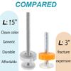 4Pcs Universal Baby Gate Threaded Spindle Rod, M8 (8mm) Replacement Bolt Part for Pet Pressure Mounted Safety Gates, Extra Long Baby Tension Gate Extender (White) view 4