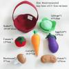 Felt Food Vegetables 7-Piece Set for Kids - Toddler Pretend Play Grocery Basket with Soft Plush Vegetables (Tomato, Carrot, Potato) - Educational Toy Food Playset for Ages 3+ view 2