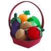 Felt Food Vegetables 7-Piece Set for Kids - Toddler Pretend Play Grocery Basket with Soft Plush Vegetables (Tomato, Carrot, Potato) - Educational Toy Food Playset for Ages 3+ view 3